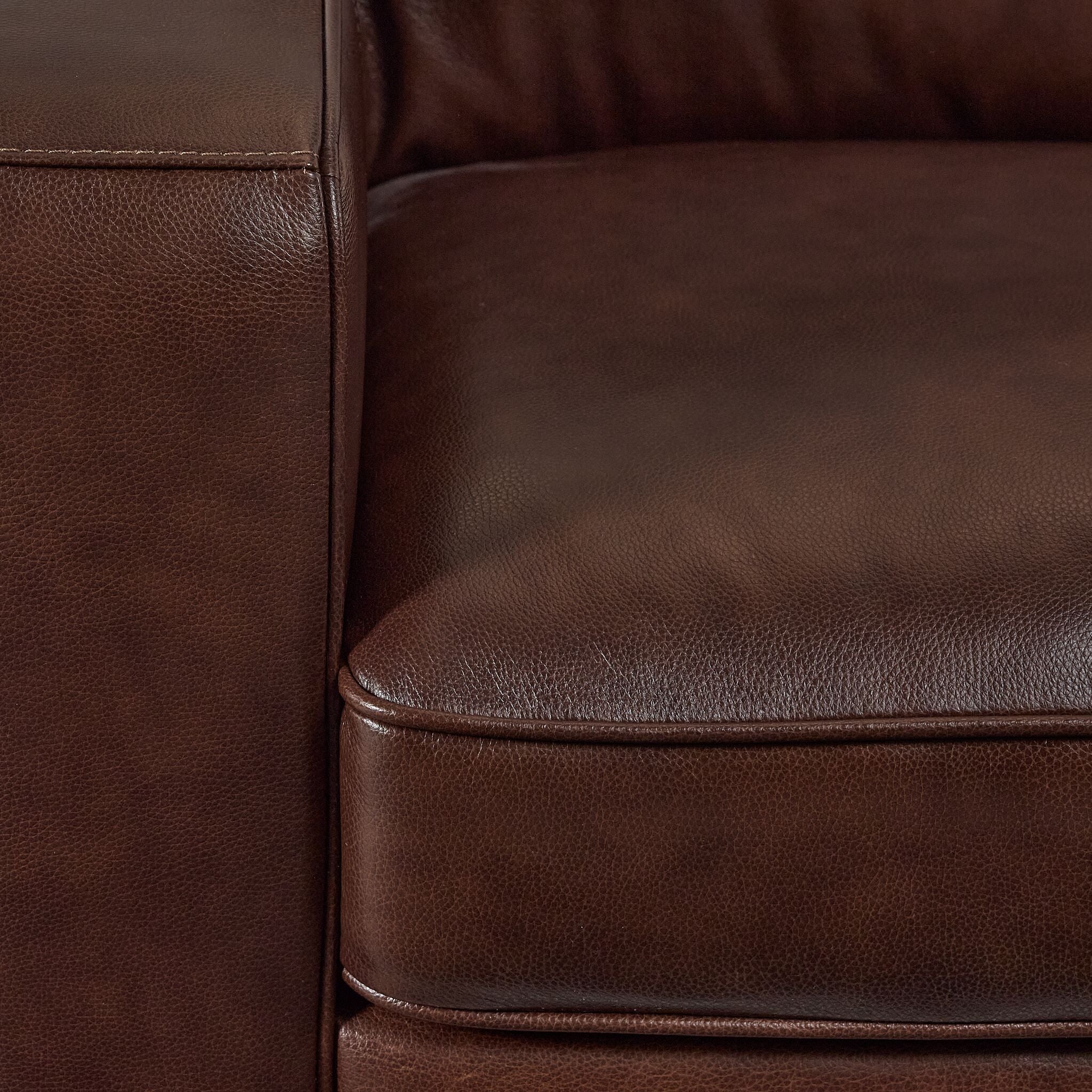 Wilmington Leather Loveseat - Dark Brown - Image 3