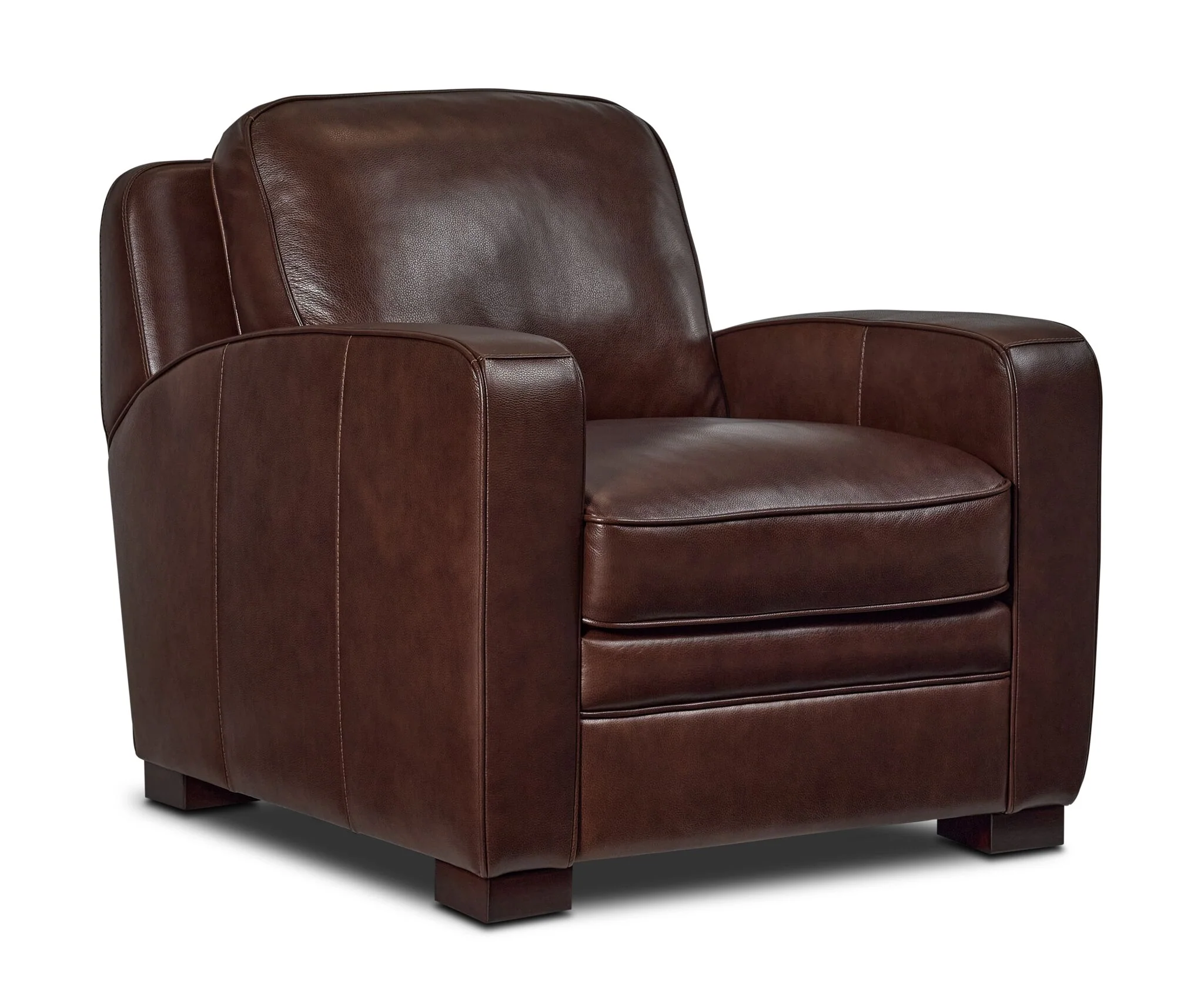 Wilmington Leather Sofa and Chair Set - Dark Brown - Image 3