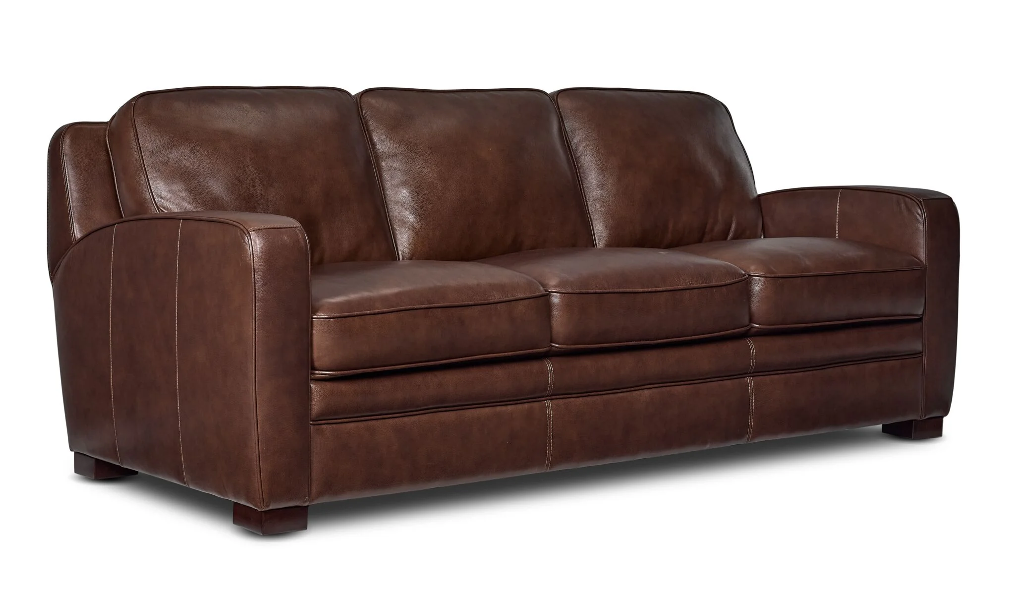 Wilmington Leather Sofa and Loveseat Set - Dark Brown - Image 2