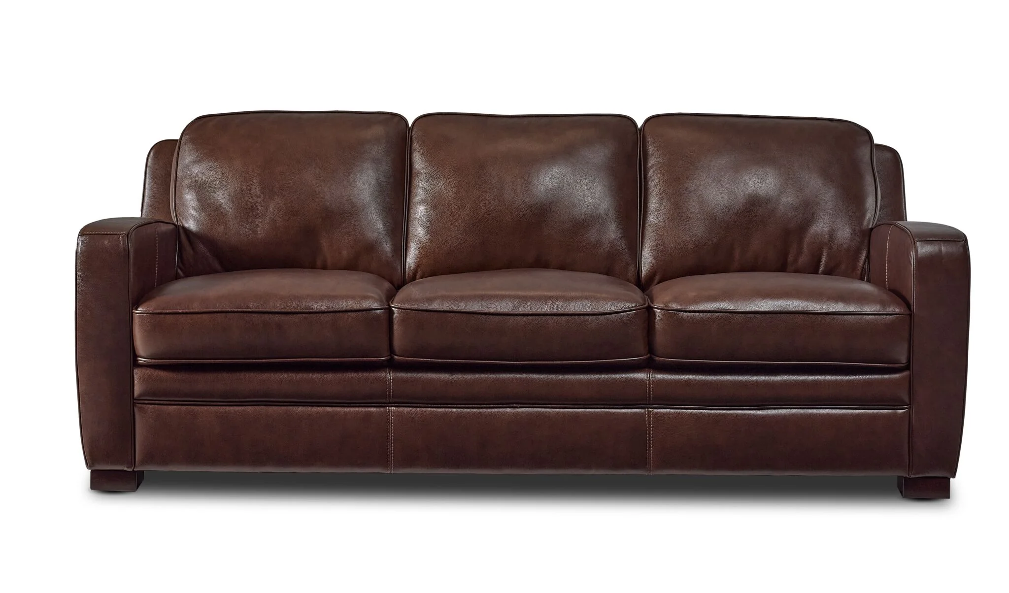 Wilmington Leather Sofa - Dark Brown - Image 2