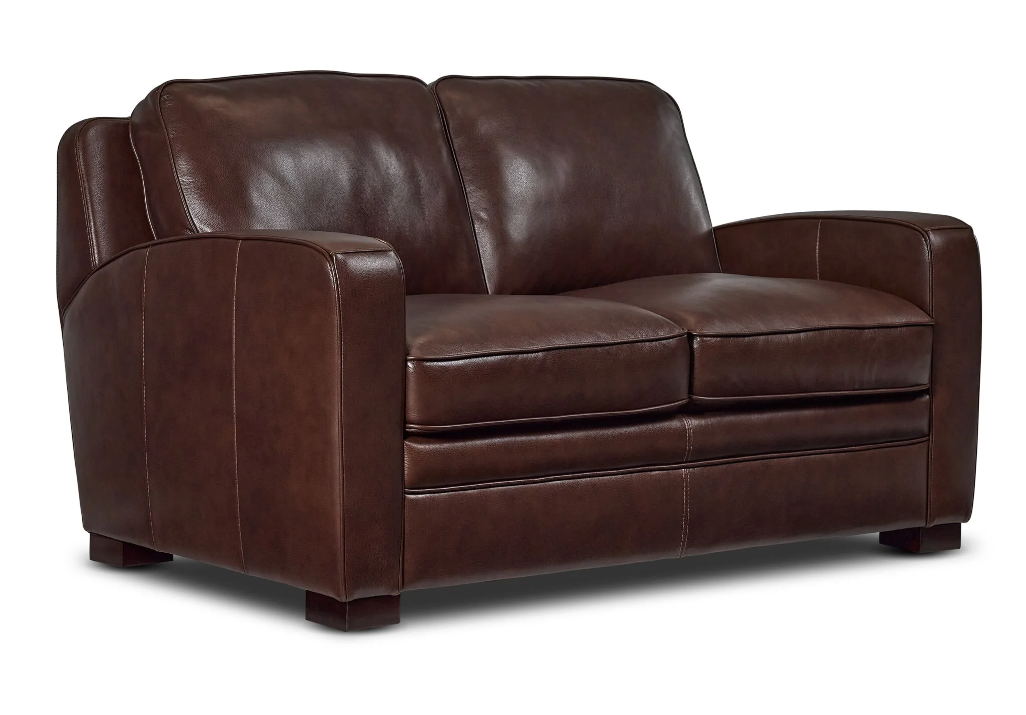Wilmington Leather Sofa, Loveseat and Chair Set - Dark Brown - Image 3