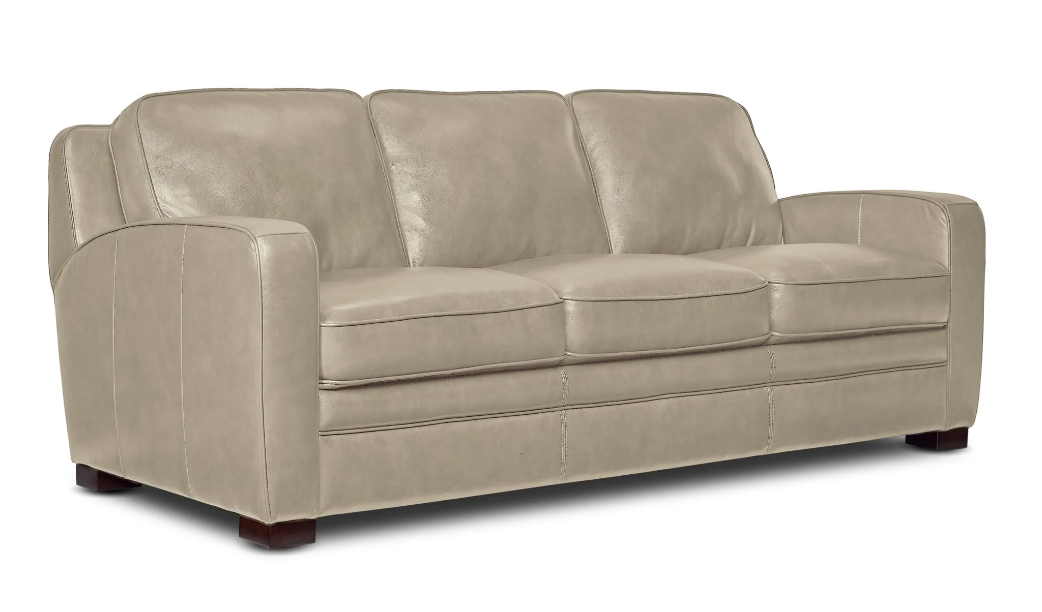 Wilmington Leather Sofa, Loveseat and Chair Set - Ivory - Image 2