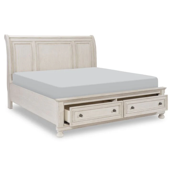 Windchester 3-Piece Queen Storage Bed - Antique White - Image 3