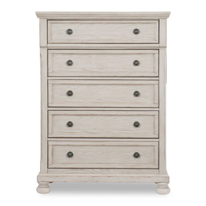 Windchester 5-Drawer Chest - Antique White - Image 2