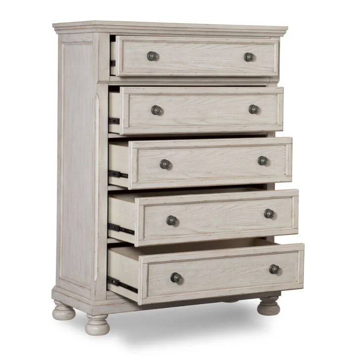 Windchester 5-Drawer Chest - Antique White - Image 3