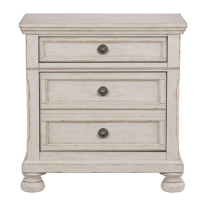 Windchester 5-Piece King Storage Bedroom Package - Antique White - Image 3
