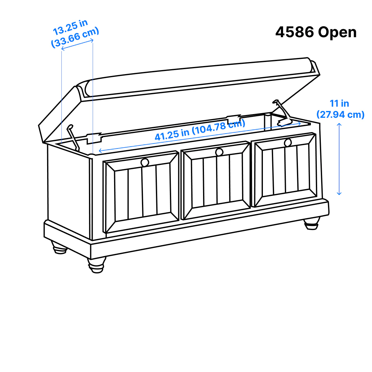 Woodwell Bench - Dark Grey - Image 9