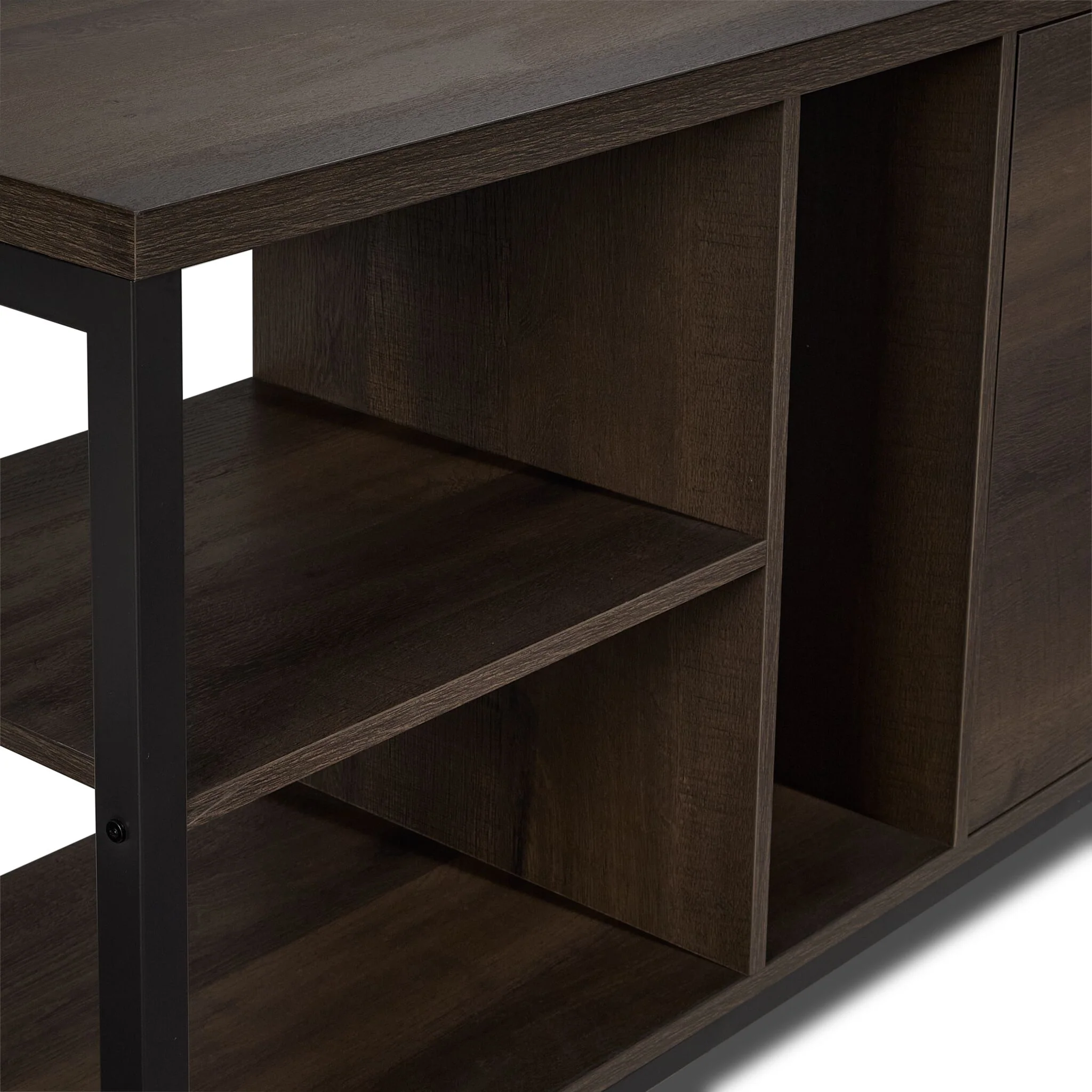 Wyden 65" Gaming TV Stand - Rustic Brown - Image 4