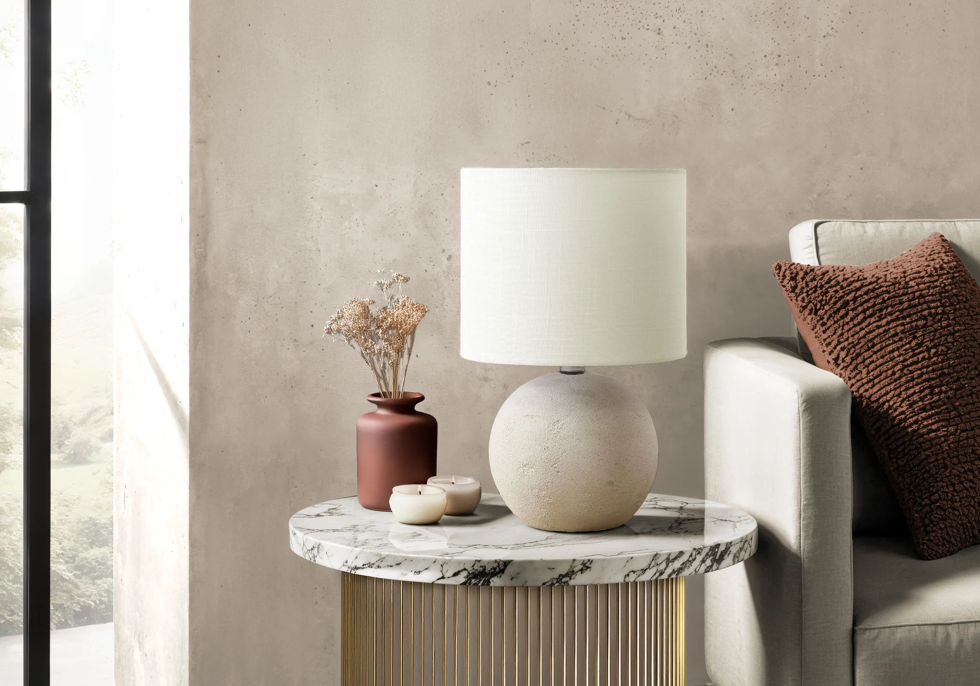 Yara Table Lamp - Ivory - Image 2