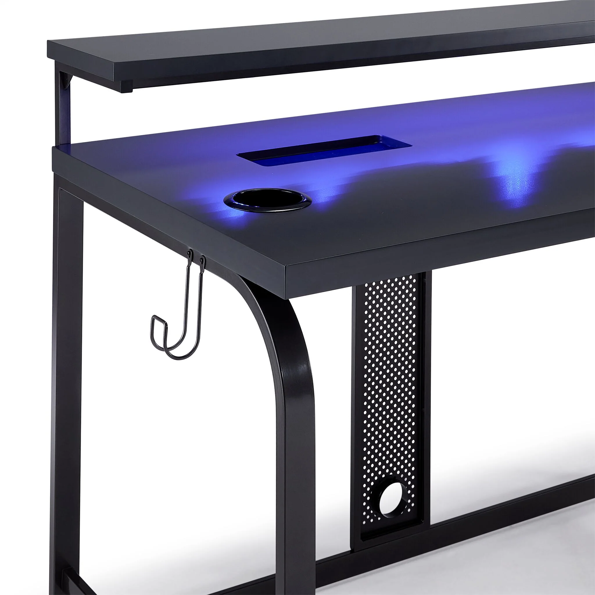 Zander II Gaming Computer Desk - Grey - Image 4
