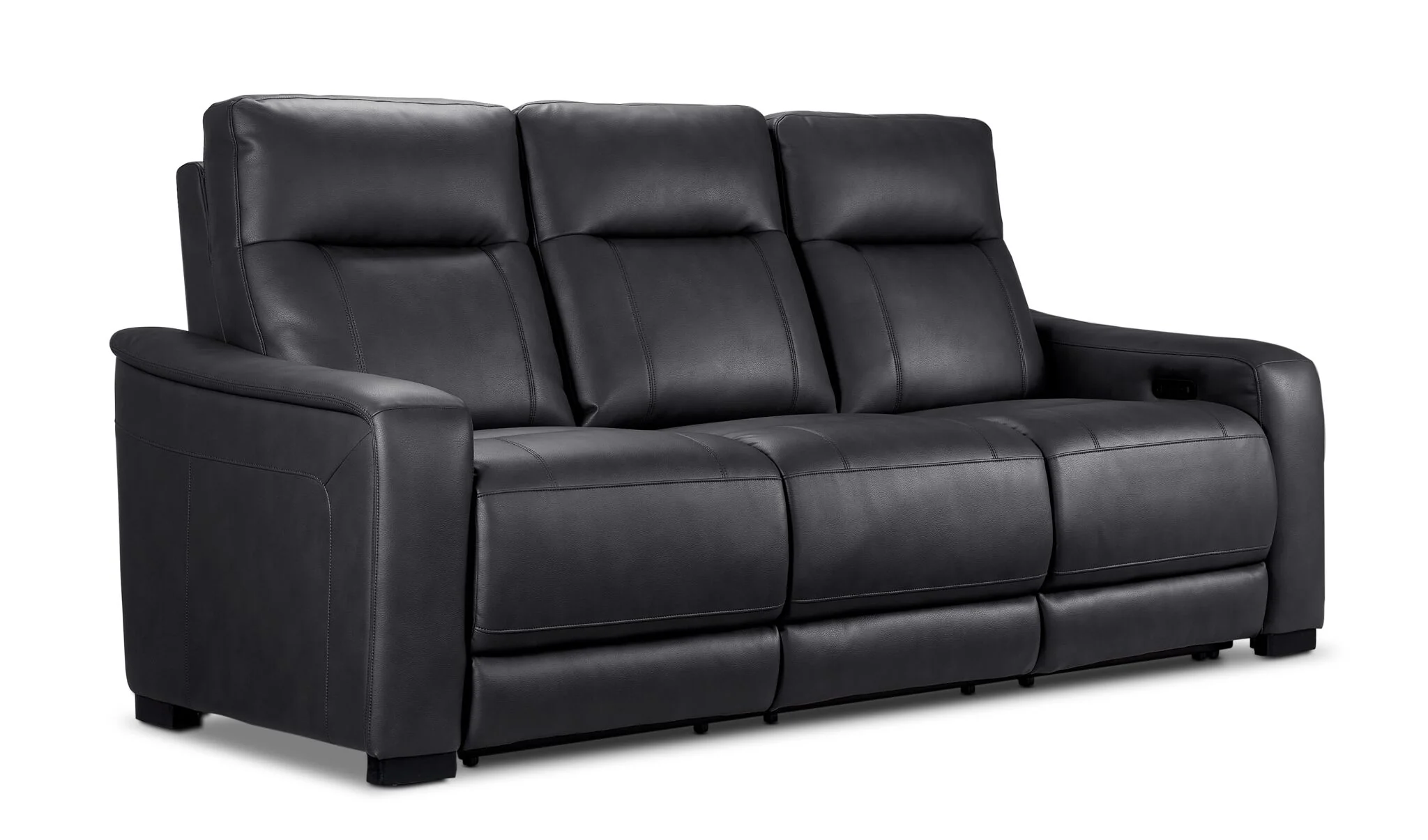 In Harmony - Zeppelin Power Reclining Sofa and Recliner Set- Dark Grey - Image 2