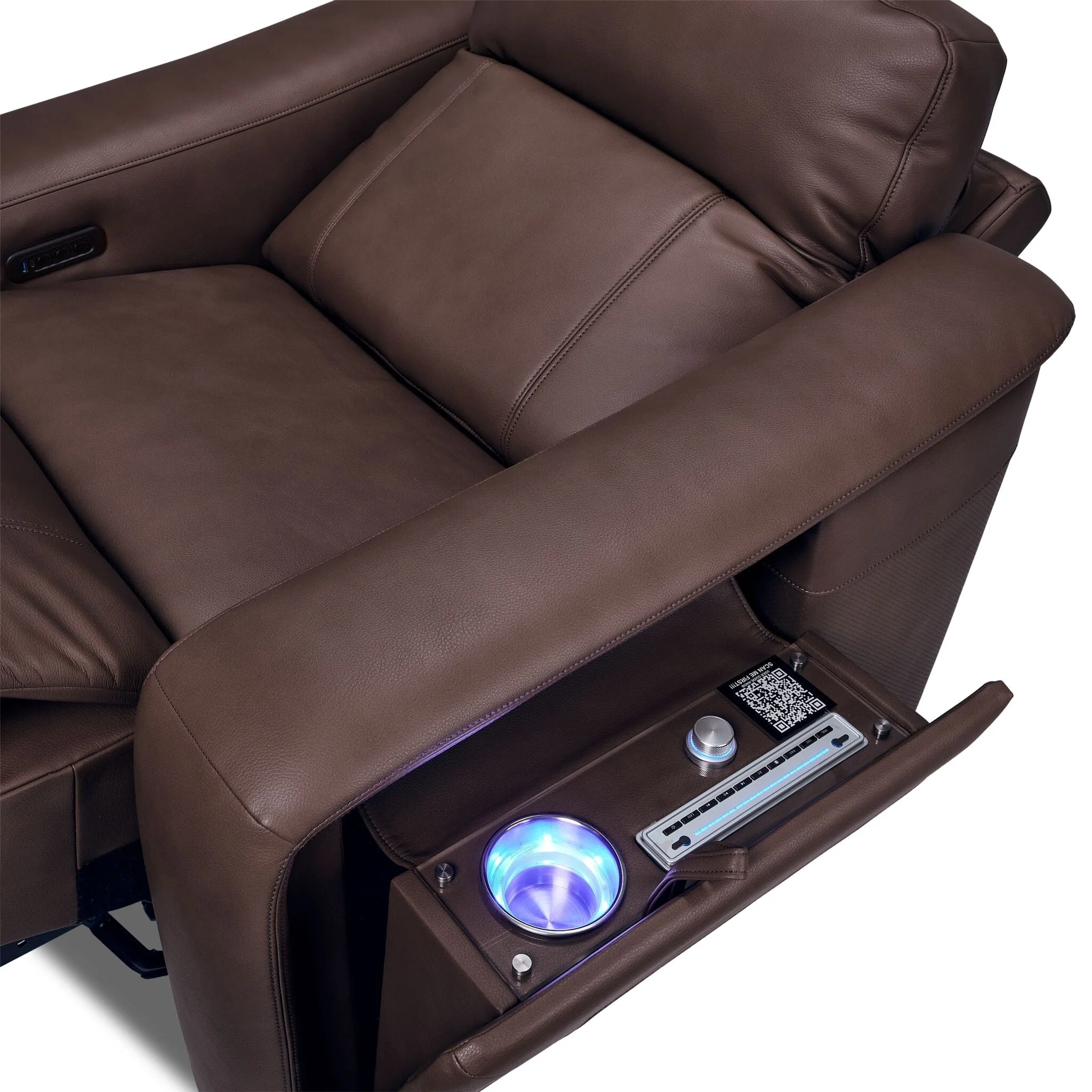 In Harmony - Zeppelin Power Reclining Sofa and Recliner Set- Brown - Image 8