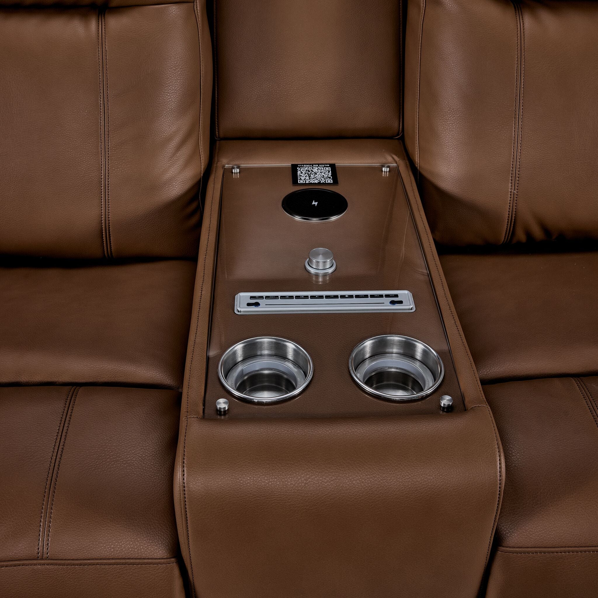 In Harmony - Zeppelin Power Reclining Sofa, Loveseat and Recliner Set - Tan - Image 8