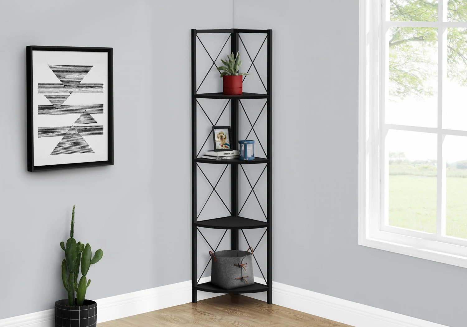 Zeva Bookcase - Black - Image 2
