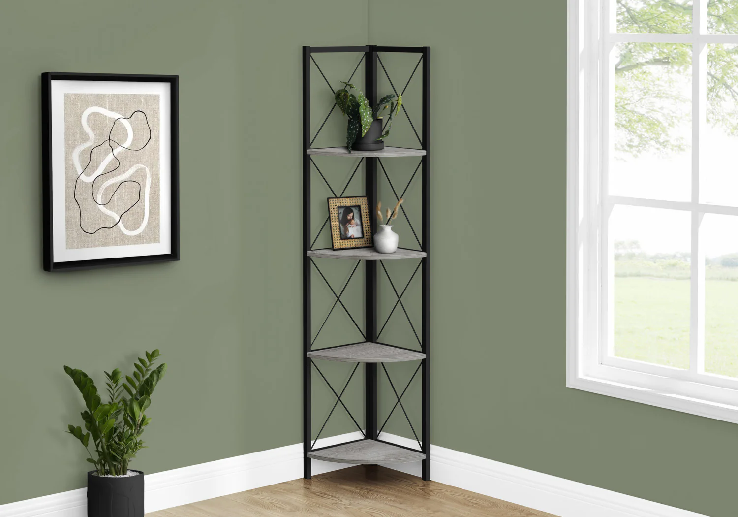 Zeva Bookcase - Grey - Image 12