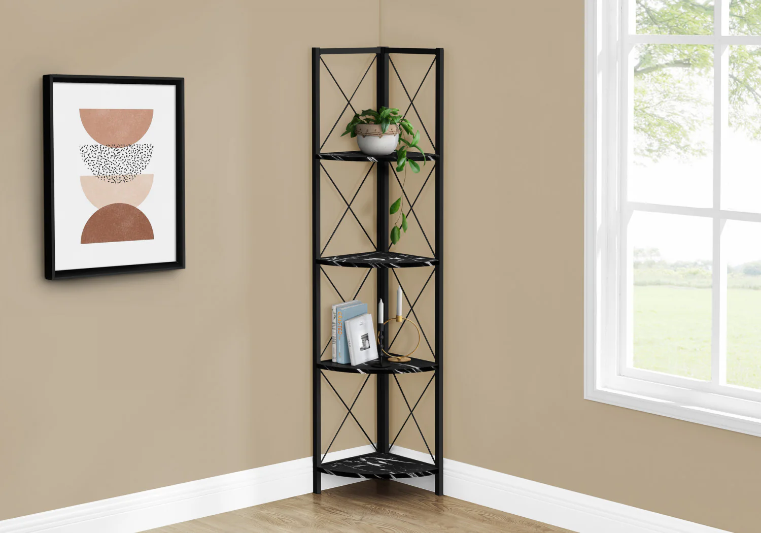 Zeva Bookcase - Marble Black - Image 2