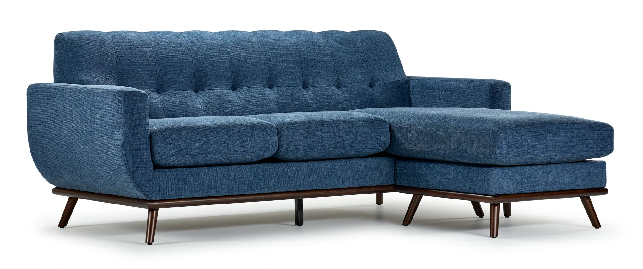 Ziva Chaise Sofa - Blue - Image 3