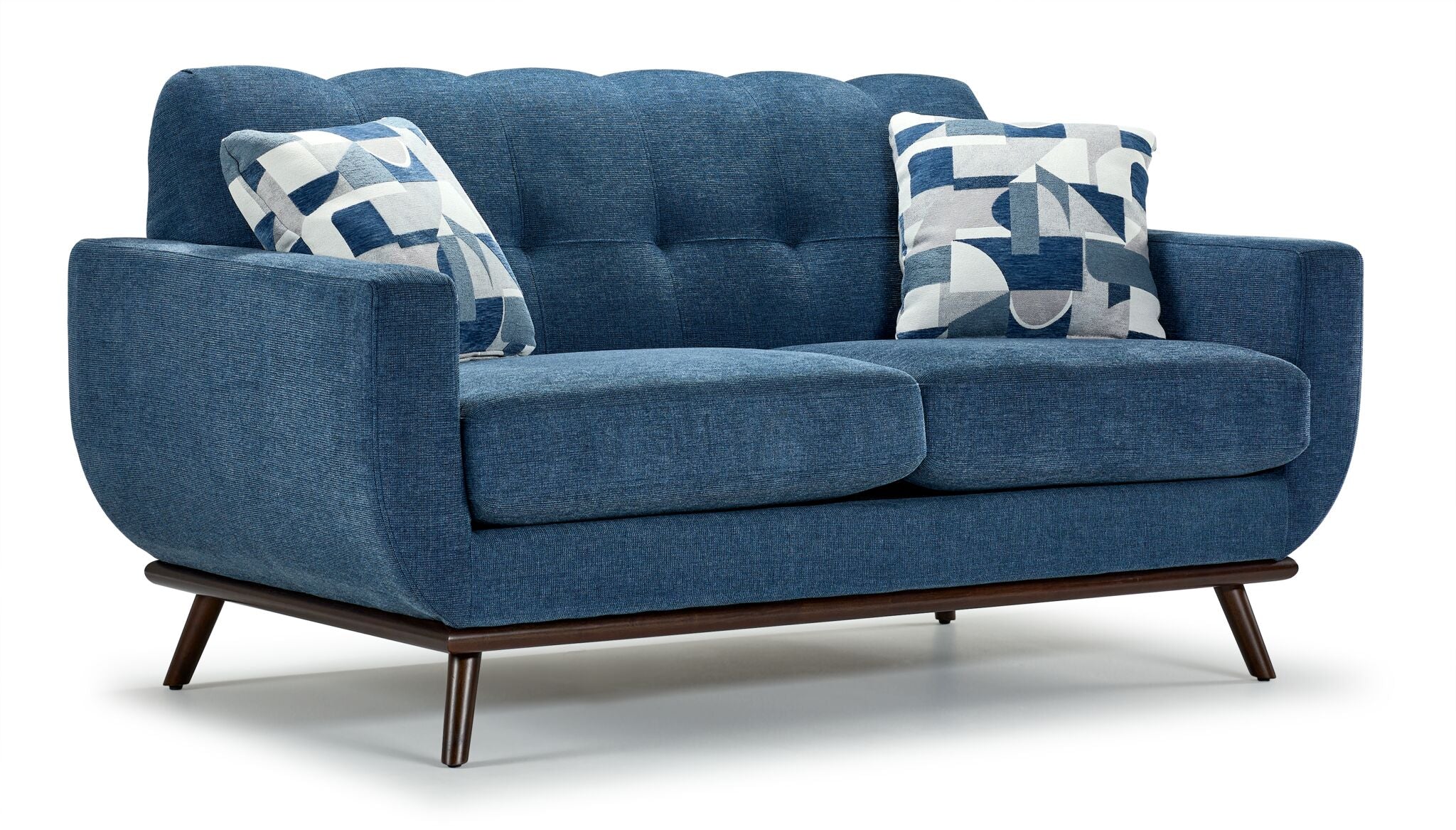 Ziva Sofa, Loveseat and Chair Set - Blue - Image 3