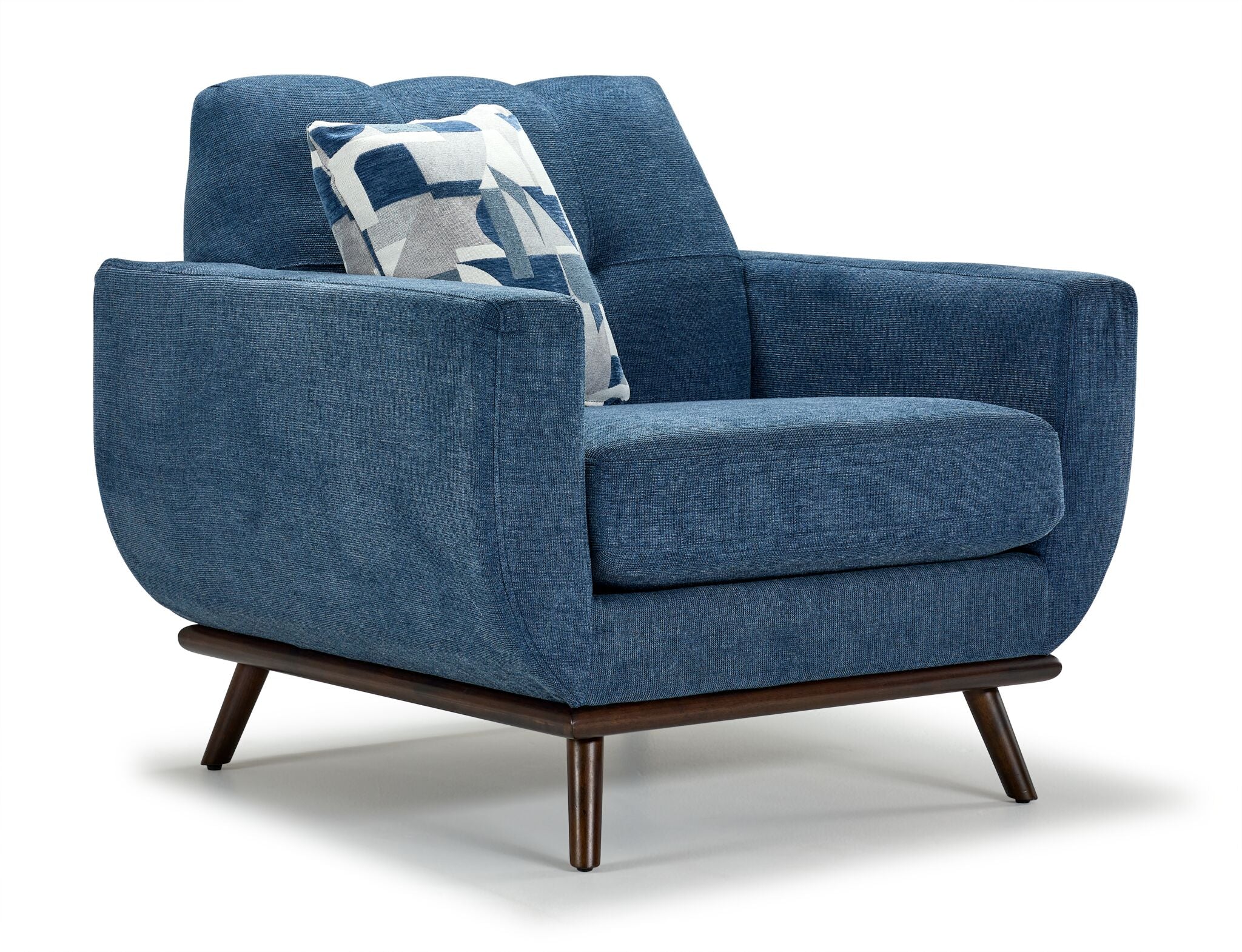 Ziva Sofa, Loveseat and Chair Set - Blue - Image 4