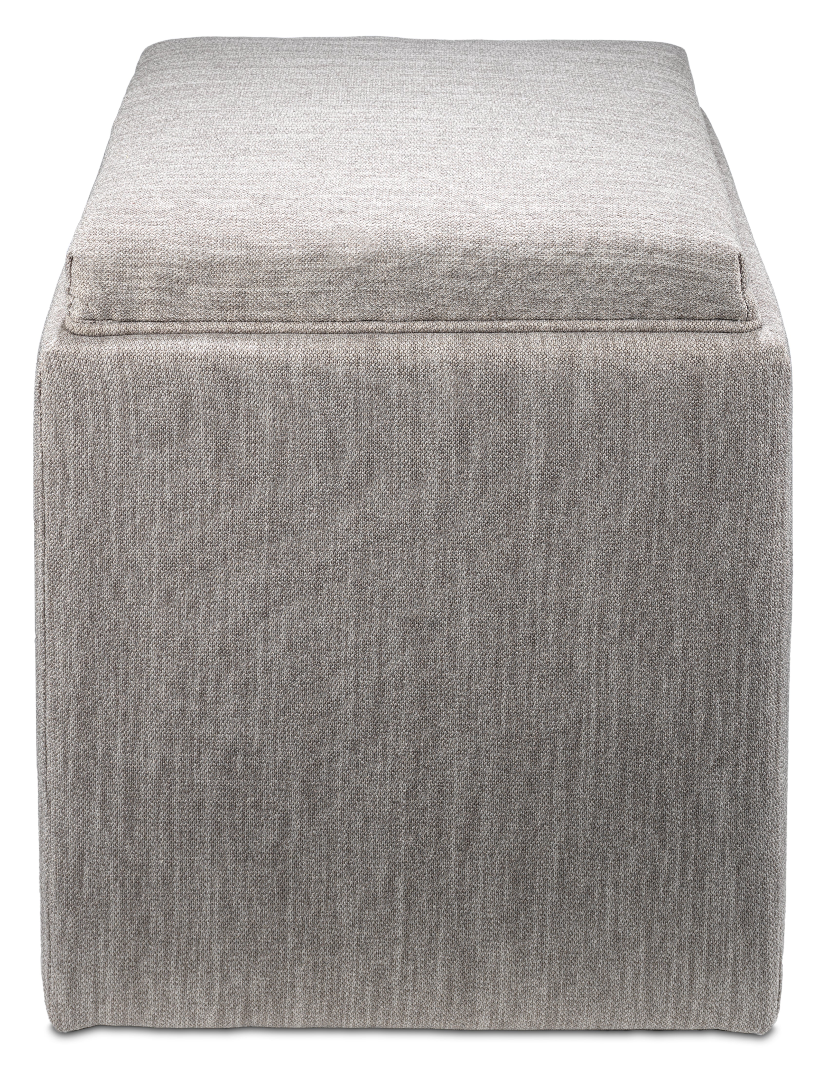 Zoey Ottoman - Grey - Image 2