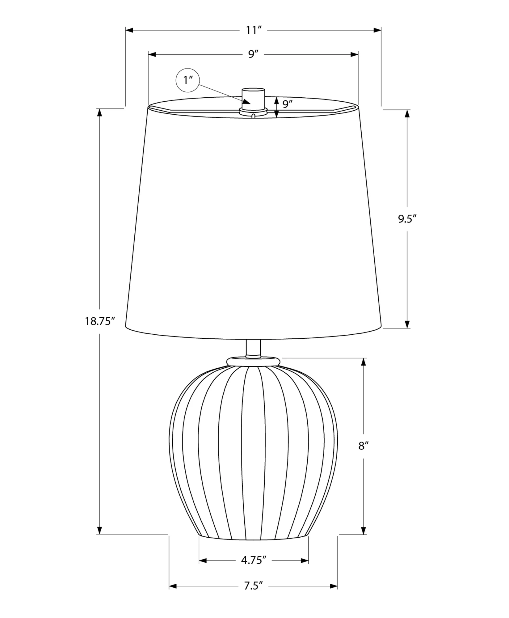 Zoren Table Lamp - Black - Image 3