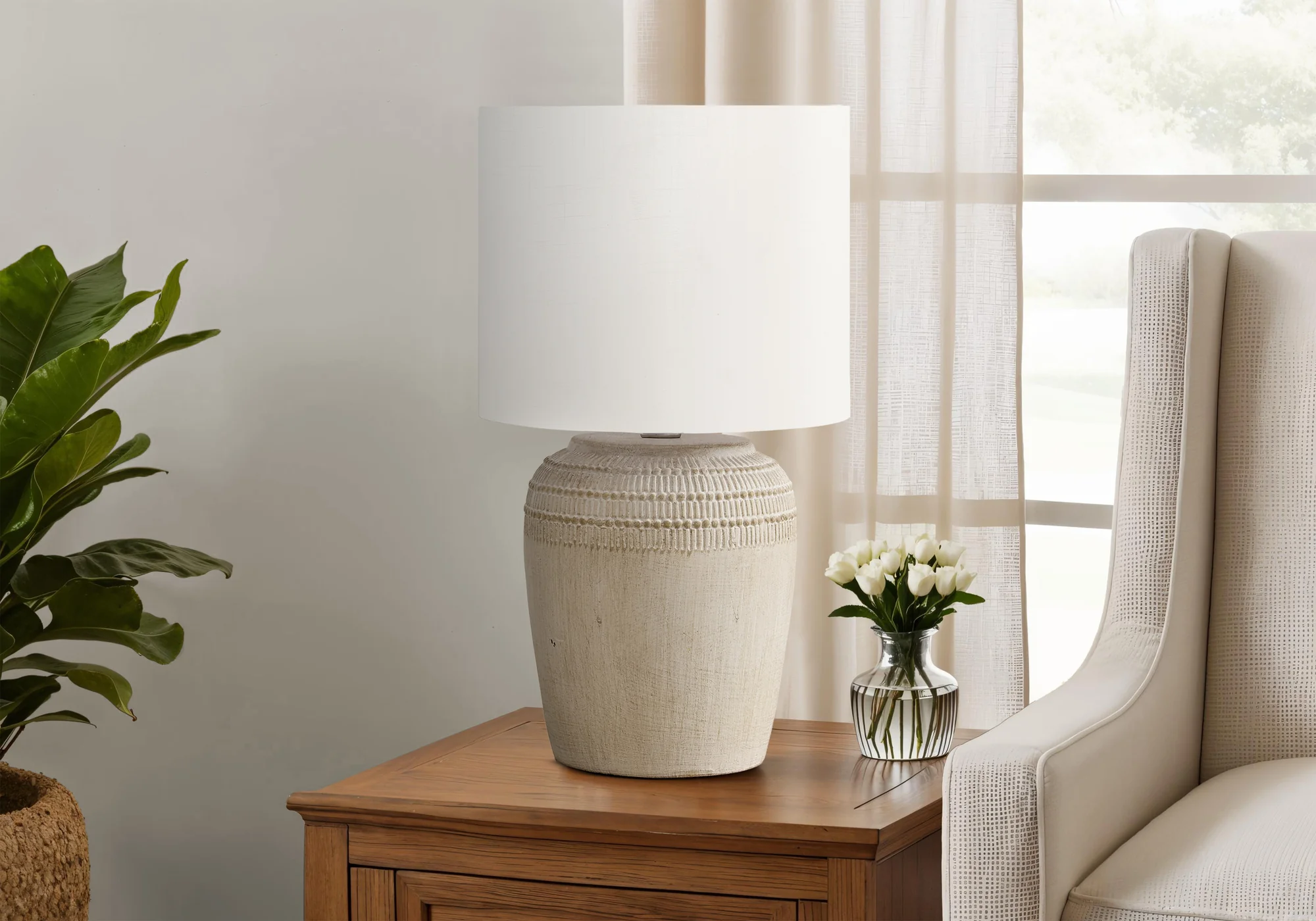 Zuna Table Lamp - Beige - Image 2